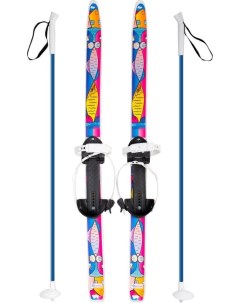 Лыжи детские Быстрики Коты унив крепление Цикл с палками стеклопластик 90 90 см Олимпик