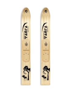 Комплект охотничьих лыж Маяк Охотник Тайга с полужестким креплением 125х15 см дерево Лыжная фабрика маяк