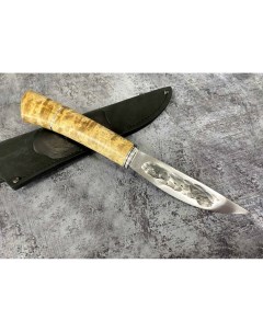 Нож Якутский кованая 95х18 стабилизированная карельская береза Mp