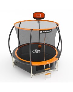 Батут 10 ft Pro Inside Basket Orange c лестницей верхней и нижней защитной сет Jump power