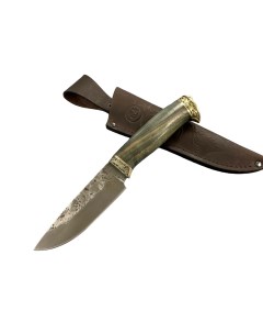 Нож Сокол кованая 9XC рукоять из ценных пород древесины и мельхиора Мастерская семина
