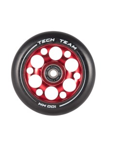 Колесо для самоката X Treme 100 24 мм форма Drilled red Tech team