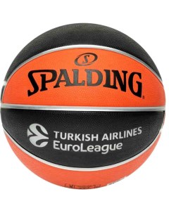 TF 150 EUROLEAQUE 84 507Z Мяч баскетбольный Коричневый Черный 6 Spalding