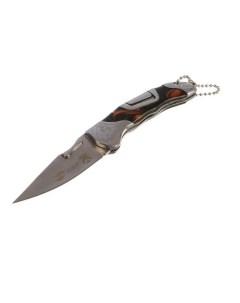 Складной нож Stinger с клипом 165 мм рукоять нержавеющая сталь дерево подарочный бокс Bazar