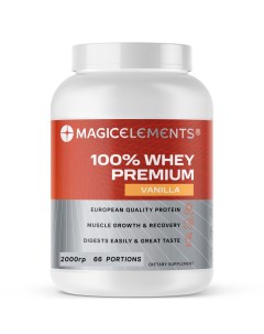 Протеин 100 Whey Premium 2000 гр ваниль Magic elements
