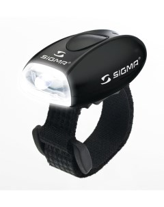 Велосипедный фонарь передний Micro черный 1 светодиод 2 батарейки CR 2032 Sigma