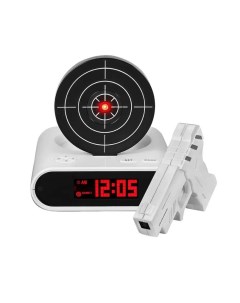 Часы будильник с мишенью и пистолетом Clock Gun alarm