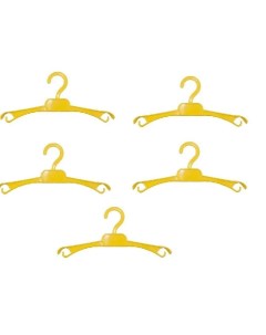 Вешалка для детской одежды ВС 4 желтая набор 5 шт Valexa