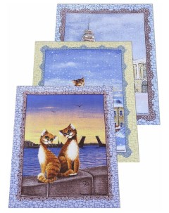 Набор полотенец Питерские коты 45х60 2 шт Арт-дизайн