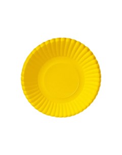 Тарелки одноразовые бумага желтые 185 мм 6 шт Gratias