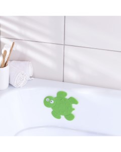 Мини коврик для ванны Черепашка 11x13 5 см цвет зелёный Доляна