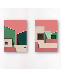 Постер Комплект Абстрактная архитектура 2 50Х70 Tutvika studio