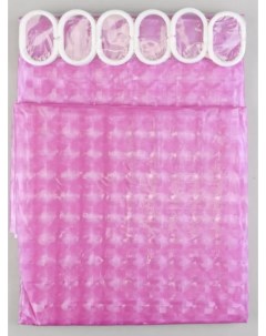 Штора для ванной с 3D эффектом 180 х 180 см цвет розовый Mirus group