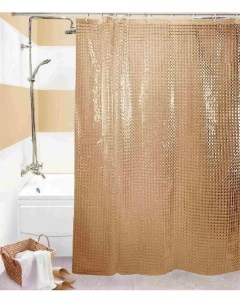 Штора для ванной с 3D эффектом 180 х 180 см цвет коричневый Mirus group