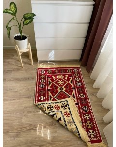 Хлопковый двусторонний ковер килим 80 см на 125 см Musafir Home Nobrand