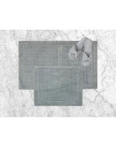 Набор ковриков для ванной хлопковый KV424 EKOSE серый 50х60 1шт 60х100 1шт Karven
