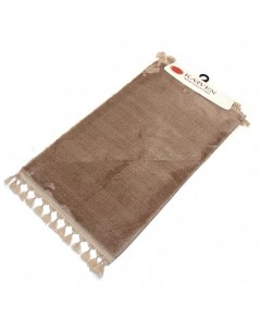 Набор ковриков для ванной с бахромой POST DOKUMA SACAKLI коричневый 50х60 60х100 Karven