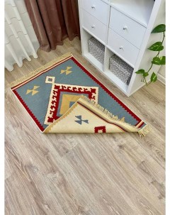 Хлопковый двусторонний ковер килим 80 см на 125 см Musafir Home Nobrand