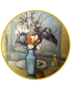 Декоративная тарелка Импрессионисты Голубая ваза Сезанн 10 см Nobrand