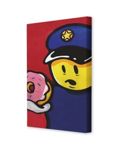 Интерьерная картина на холсте в стиле поп арт в лофт donut 33 х 59 см Maskoff