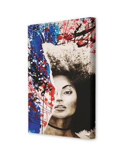 Интерьерная картина на холсте в стиле поп арт в лофт woman 33 х 59 см Maskoff