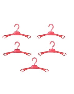 Вешалка для детской одежды ВС 4 красная набор 5 шт Valexa
