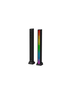 Светодиодная подсветка RGB D09 эквалайзер для музыки черный Mobicent