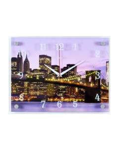 Часы Манхэттенский мост ночью Рубин