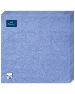 Салфетки бумажные Барокко синие 3 слоя 33 х 33 см 16 шт Art bouquet
