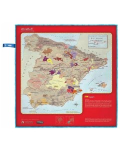 Салфетка Spain Wine Map из микрофибры для натирки стекла Soire home