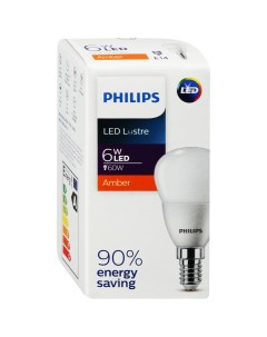 Лампа EcoHome Led Lustre P45 E14 6W Philips