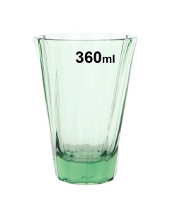 Стакан Urban Glass 360ml Twisted Latte Glass цвет зеленый Loveramics