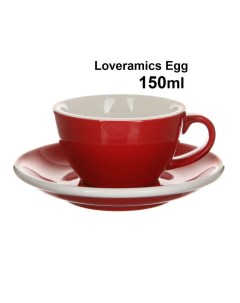 Кофейная пара egg 150ml цвет красный Loveramics