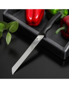 Нож Грайм для хлеба лезвие 17 5 см цвет чёрный Доляна
