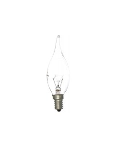 TDM Лампа накаливания Свеча на ветру прозрачная 40 Вт 230 В Е14 SQ0332 0015 Tdm еlectric