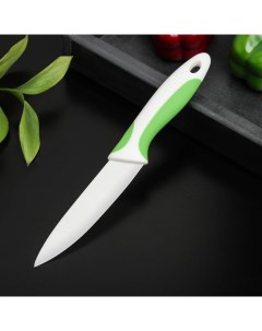 Нож керамический Умелец лезвие 13 см цвет зелёный Доляна
