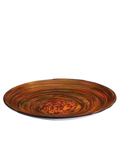 Блюдо интерьерное Milan Glass оранжевая 48 x 48 см Evans atelier