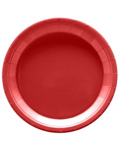 Тарелки бумажные одноразовые Мастхэв красный 18 см 6 шт Волна веселья