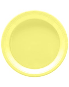Тарелки бумажные одноразовые Мастхэв желтый 18 см 6 шт Волна веселья