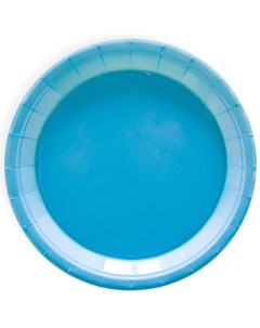 Тарелки бумажные одноразовые Мастхэв голубой 18 см 6 шт Волна веселья