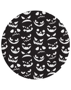 Тарелки бумажные одноразовые хэллоуин черный 6 шт Дон баллон
