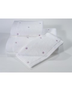 Полотенце LOVE белый фиолетовый 75X150 1018G11175100 Soft cotton