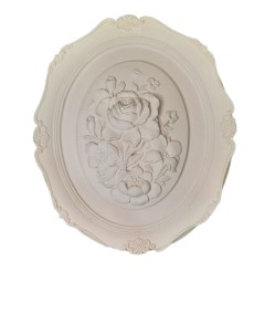 Декоративное панно из гипса Цветы белые Shev-stone