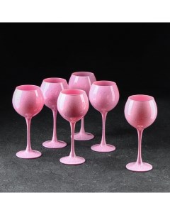 Набор фужеров Расберри рок 280 мл 6 шт цвет розовый Gidglass