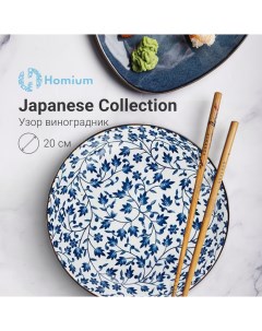 Тарелка Kitchen Japanese Collection цвет голубой D20см Zdk