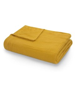 Покрывало одеяло муслиновое горчичное 160х230 Nobrand