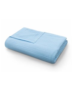 Покрывало одеяло муслиновое голубое 160х230 Nobrand