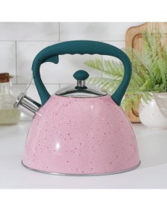 Чайник со свистком Тропики 3 л цвет розовый Доляна