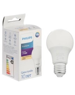 Светодиодная лампа Ecohome LED Bulb 9 Вт E27 3000 K груша матовая Philips