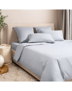 Комплект постельного белья Моноспейс Евро серый Ecotex